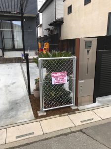 越谷市内　ソテツ植栽